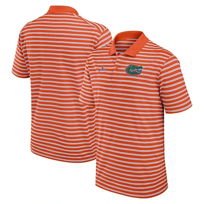 Polo rayé Primetime Victory orange/blanc Jordan Brand pour homme des Florida Gators