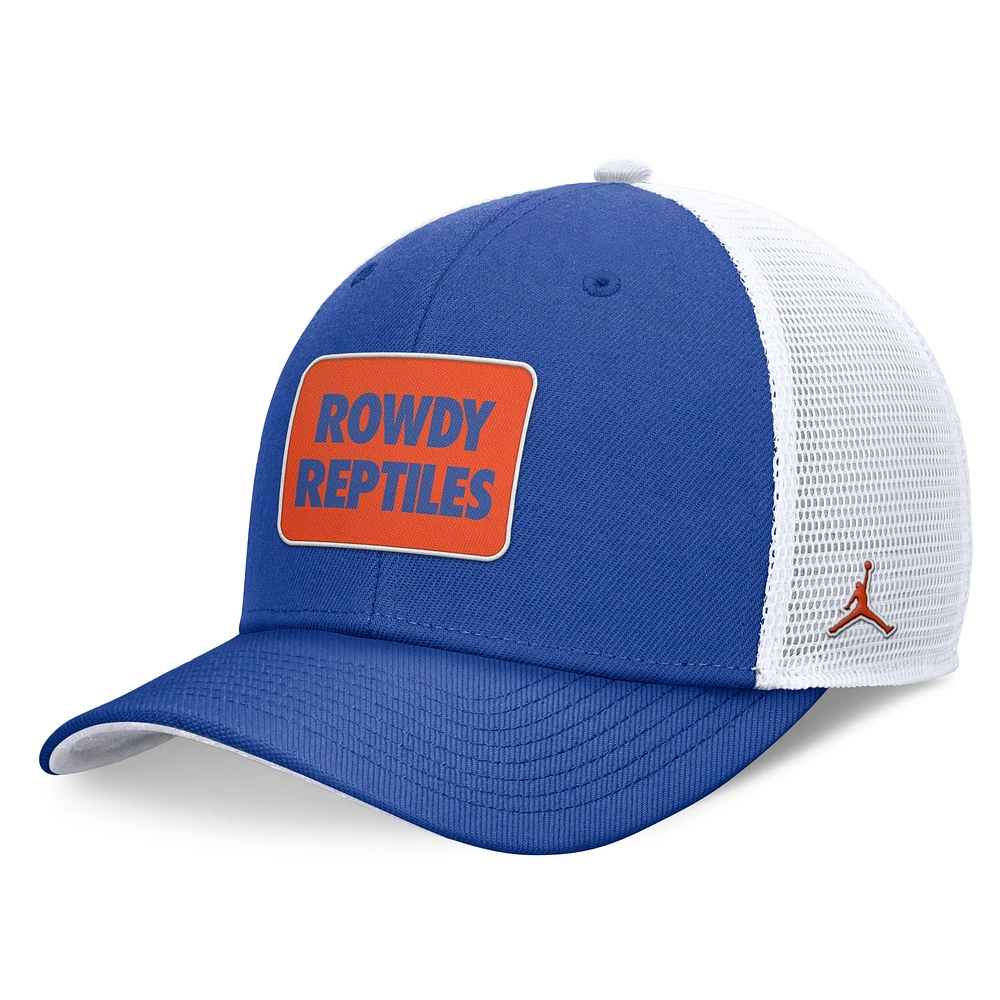 Casquette réglable Jordan Brand Royal/White Florida Gators Local Rise Trucker pour hommes