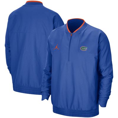 Men's Jordan Brand Royal Florida Gators 2021 Coach Half-Zip Jacket