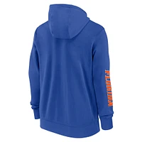 Sweat à capuche entièrement zippé Jordan Brand Royal Florida Gators 2024 Sideline pour homme