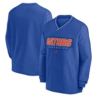 Men's Jordan Brand Royal Florida Gators 2024 Sideline Pullover Windshirt