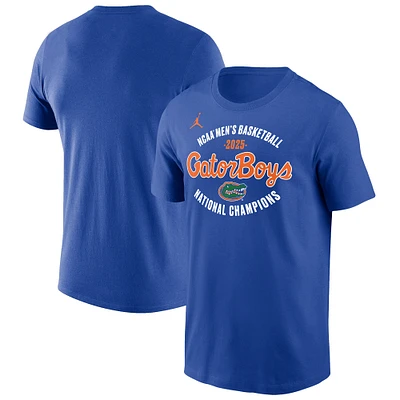 Men's Jordan Brand Royal Florida Gators 2025 NCAA Basketball National Champions GatorBoys Performance T-Shirt