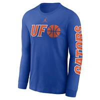 Men's Jordan Brand  Royal Florida Gators Basketball Icon Two-Hit Long Sleeve T-Shirt