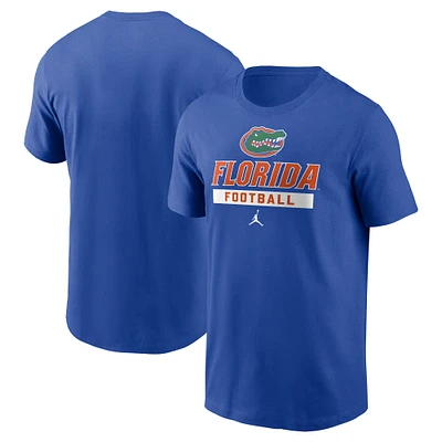 T-shirt de football Jordan Brand Royal Florida Gators pour homme