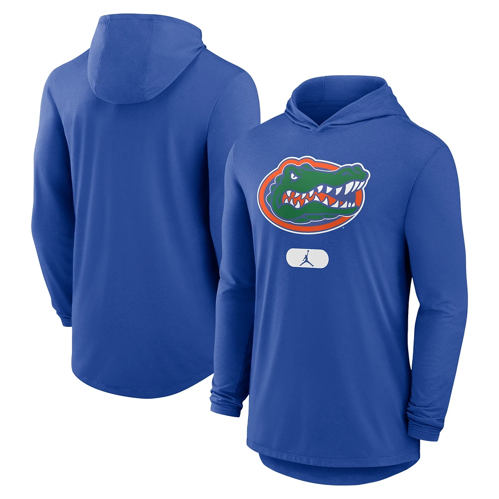 T-shirt à capuche léger manches longues Jordan Brand Royal Florida Gators pour homme