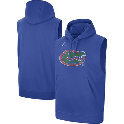 Florida Gators Jordan Brand Logo Performance Sleeveless Pullover Hoodie - Royal