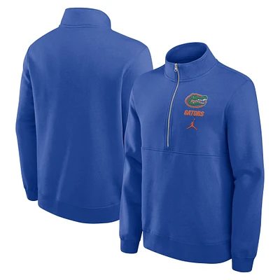 Men's Jordan Brand Royal Florida Gators Primetime Club Half-Zip Sweatshirt