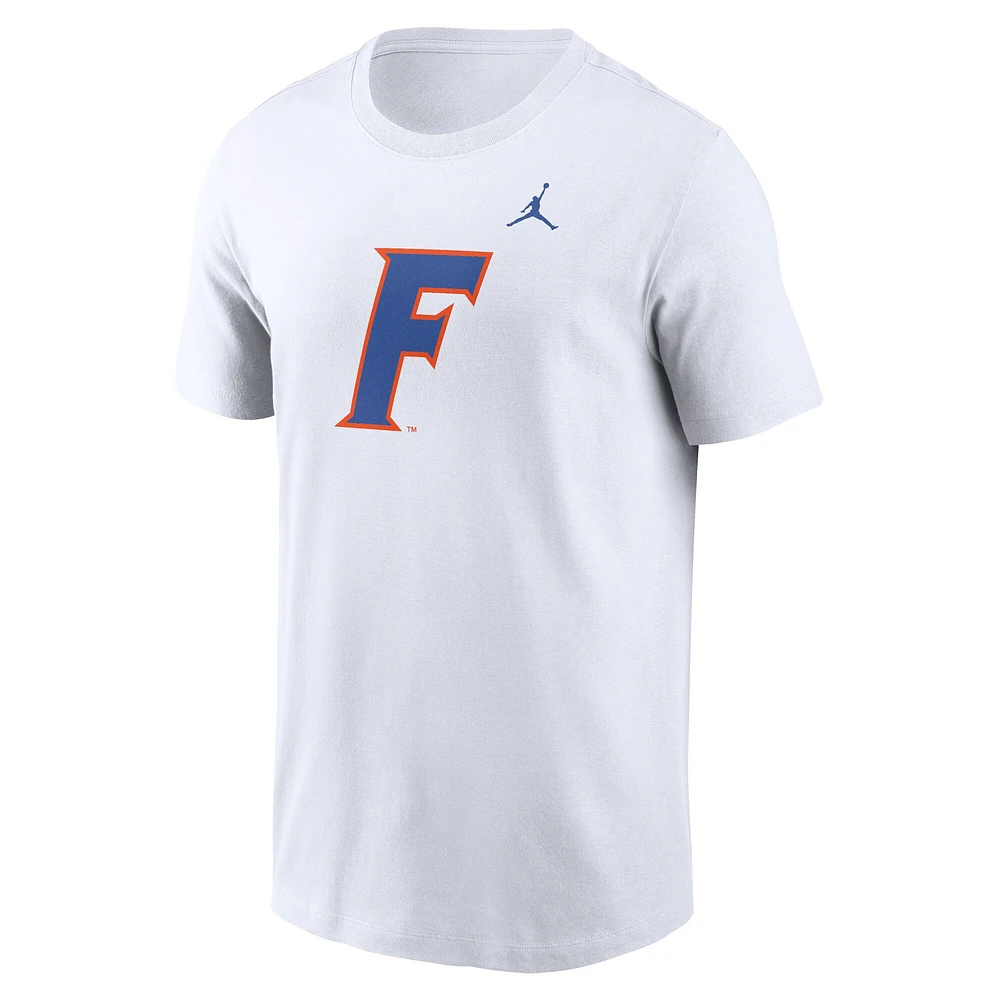 T-shirt Jordan Brand blanc avec logo alternatif Florida Gators Primetime pour homme