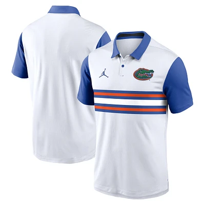 Men's Jordan Brand White Florida Gators Primetime Campus Vapor Performance Polo