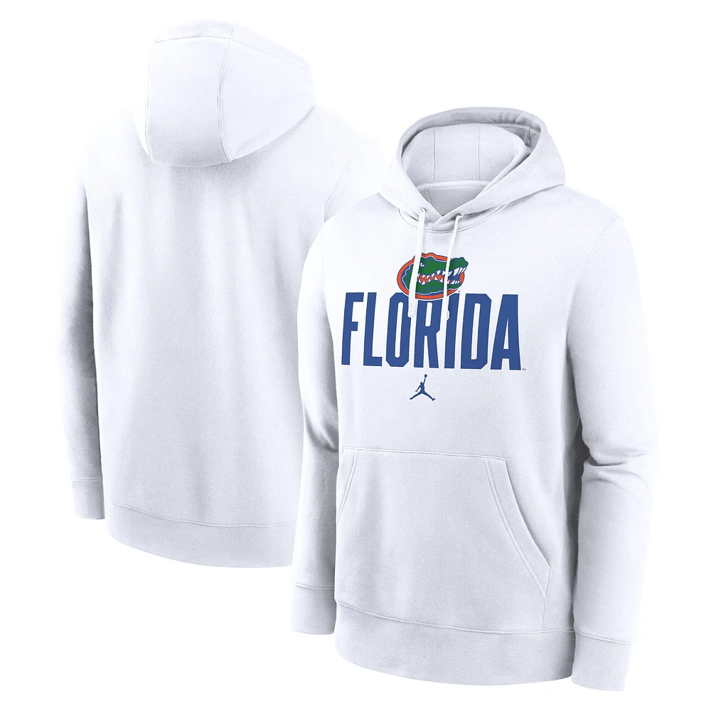 Sweat à capuche en polaire Jordan Brand pour hommes, Florida Gators Primetime Club, blanc