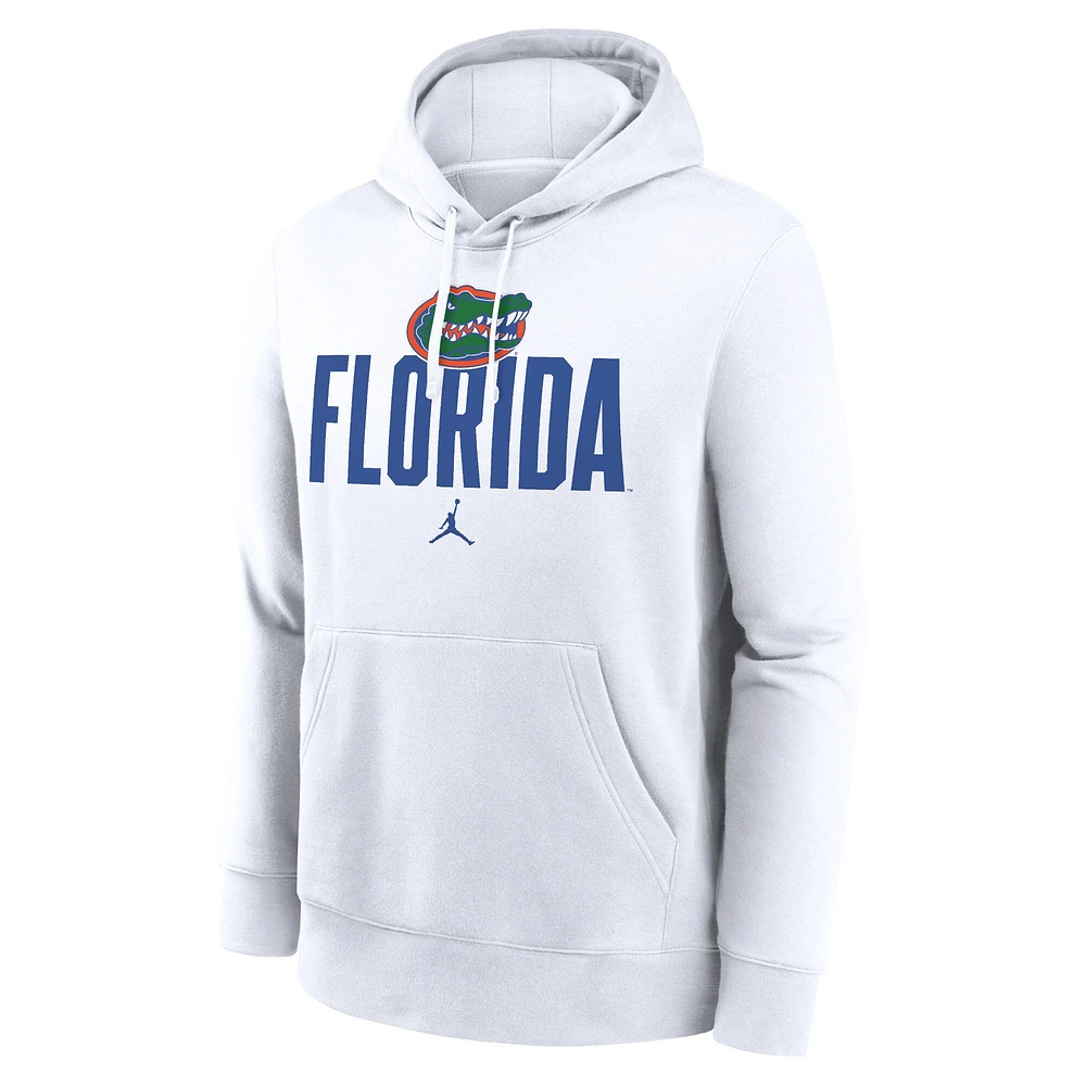 Sweat à capuche en polaire Jordan Brand pour hommes, Florida Gators Primetime Club, blanc