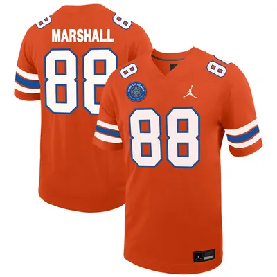 Jordan Brand Wilber Marshall Orange Florida Gators Ring of Honor Réplique du maillot intouchable pour homme