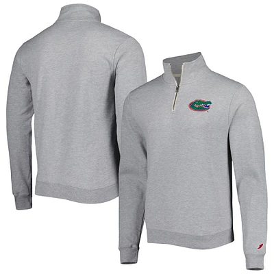 Sweat-shirt gris à quart de zip en molleton léger League Collegiate Wear pour hommes des Florida Gators Stack Essential