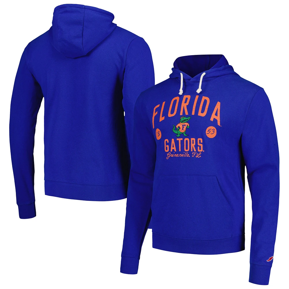 Men's League Collegiate Wear  Royal Florida Gators Bendy Arch Essential Pullover Hoodie