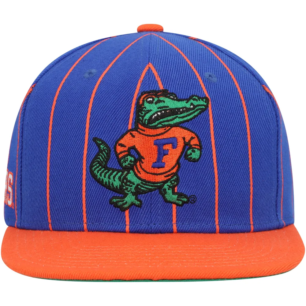 Men's Mitchell & Ness Royal Florida Gators Team Pinstripe Snapback Hat