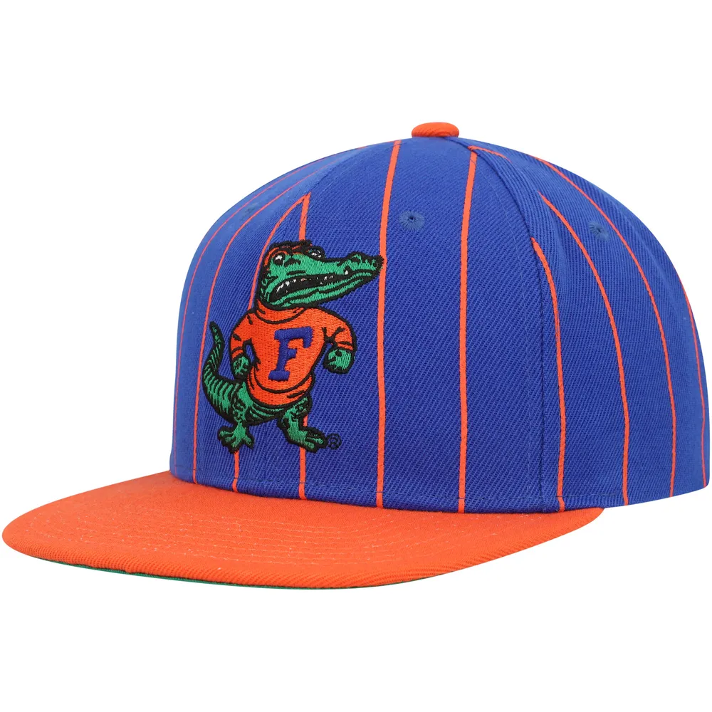 Mitchell & Ness Royal Florida Gators Team Pinstripe Snapback Hat