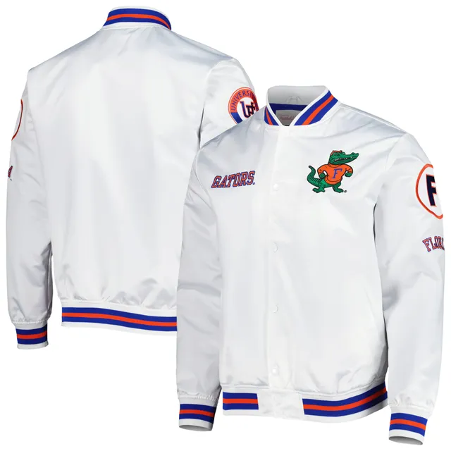 New York Rangers Mitchell & Ness Satin Full-Snap Varsity Jacket - Navy