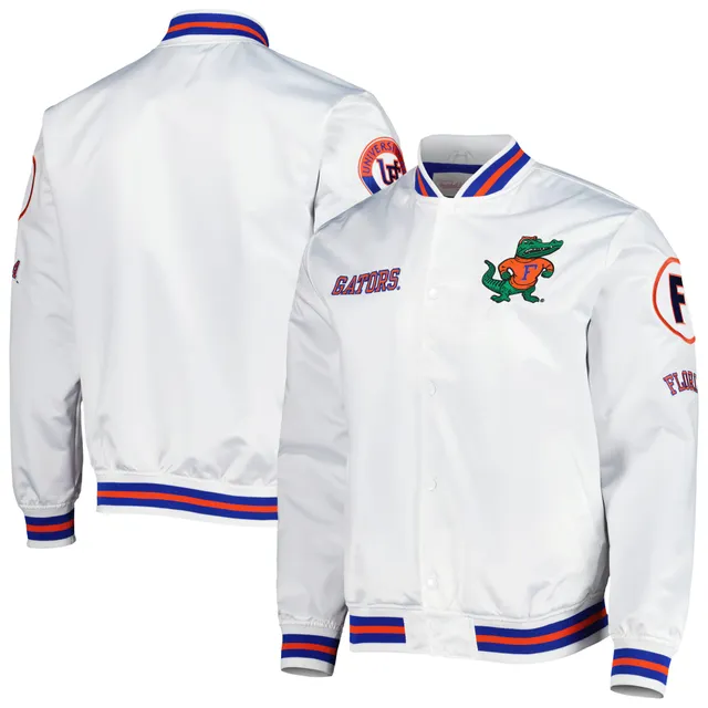 Men's Mitchell & Ness White St. Louis Cardinals City Collection Satin Full-Snap Varsity Jacket Size: Small