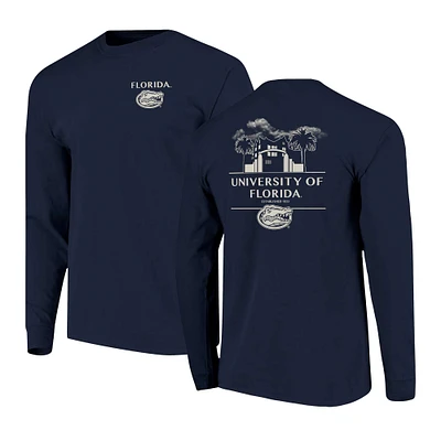 T-shirt à manches longues Comfort Colors Campus Nights bleu marine pour homme des Florida Gators