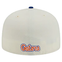 Men's New Era Cream Florida Gators Chrome 59FIFTY Fitted Hat