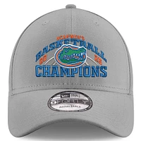 Men's New Era Gray Florida Gators 2025 NCAA Men's Basketball National Champions 9FORTY Adjustable Hat