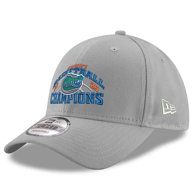 Men's New Era Gray Florida Gators 2025 NCAA Men's Basketball National Champions 9FORTY Adjustable Hat