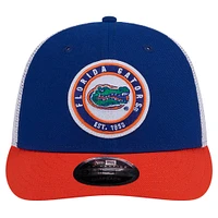 Casquette de camionneur Snapback 9FIFTY Royal Florida Gators Throwback Circle Patch New Era pour homme