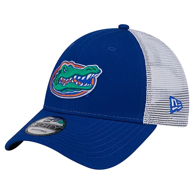 Casquette ajustable New Era Royal Florida Gators Trucker 9FORTY pour homme