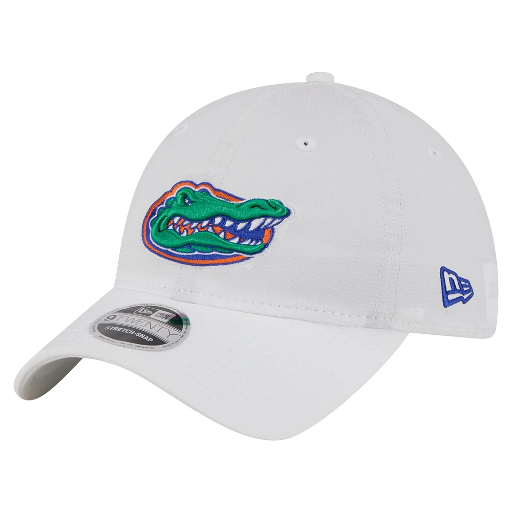 Casquette ajustable New Era blanche Florida Gators Active Ripstop 9TWENTY pour homme