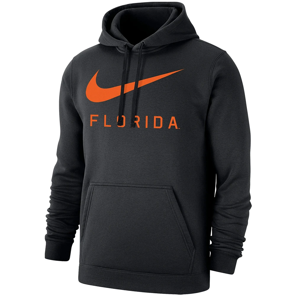 Men's Nike Black Florida Gators Big Swoosh Club Pullover Hoodie
