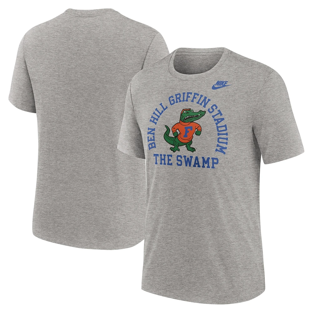 Men's Nike Heather Gray Florida Gators Legacy Local Tri-Blend T-Shirt