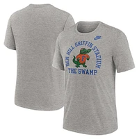 Men's Nike Heather Gray Florida Gators Legacy Local Tri-Blend T-Shirt