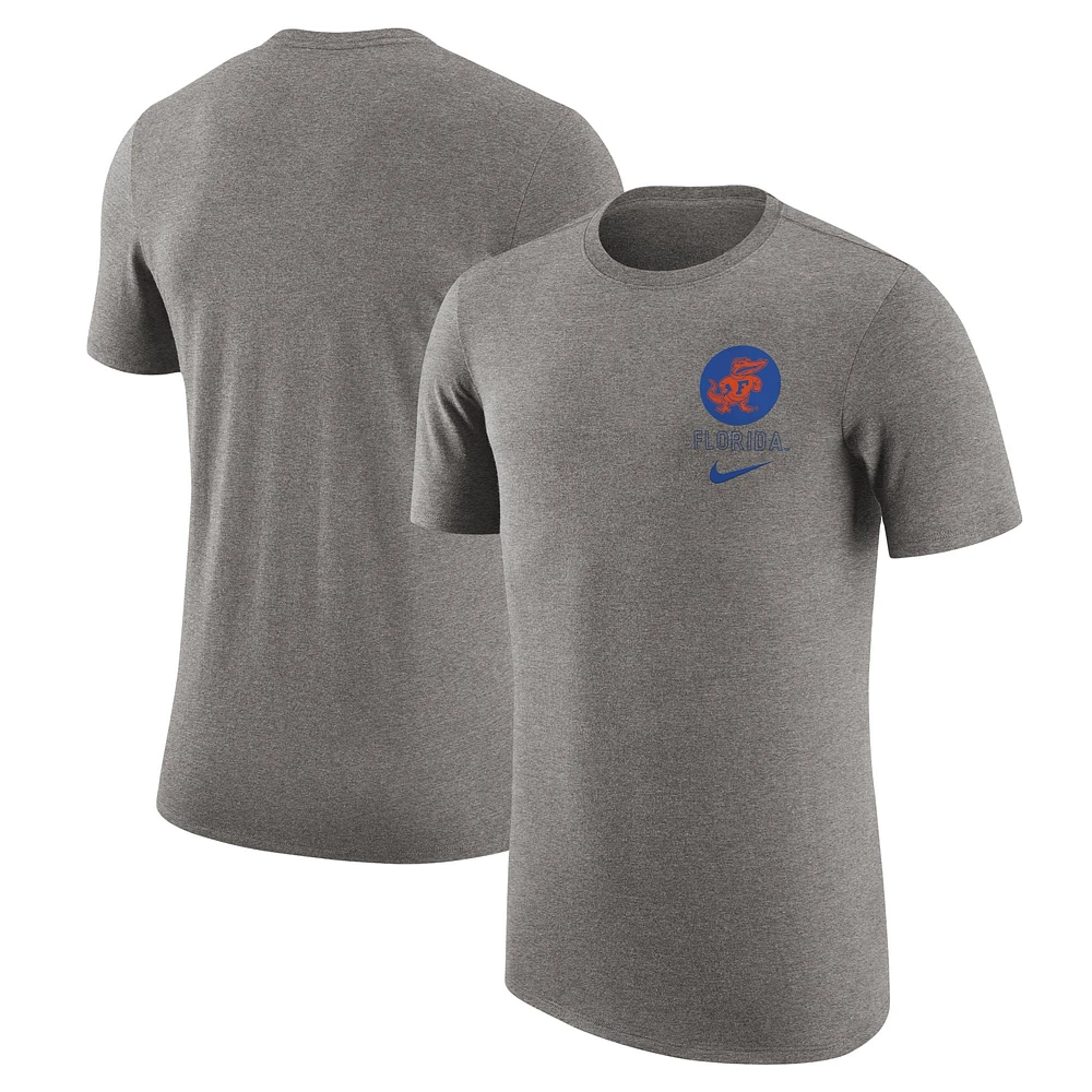 Men's Nike Heather Gray Florida Gators Retro Tri-Blend T-Shirt