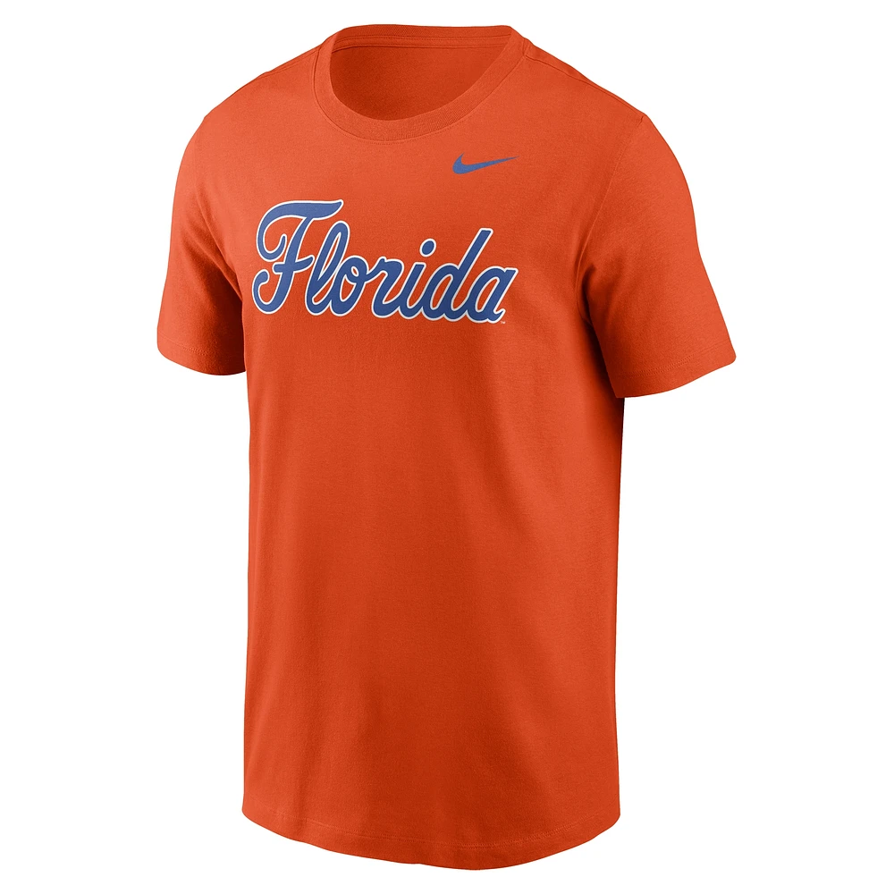 Men's Nike Orange Florida Gators Baseball Wordmark T-Shirt
