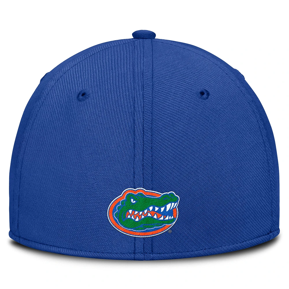 Men's Nike Royal Florida Gators 2025 Dugout Coaches Rise Swoosh Performance Flex Hat