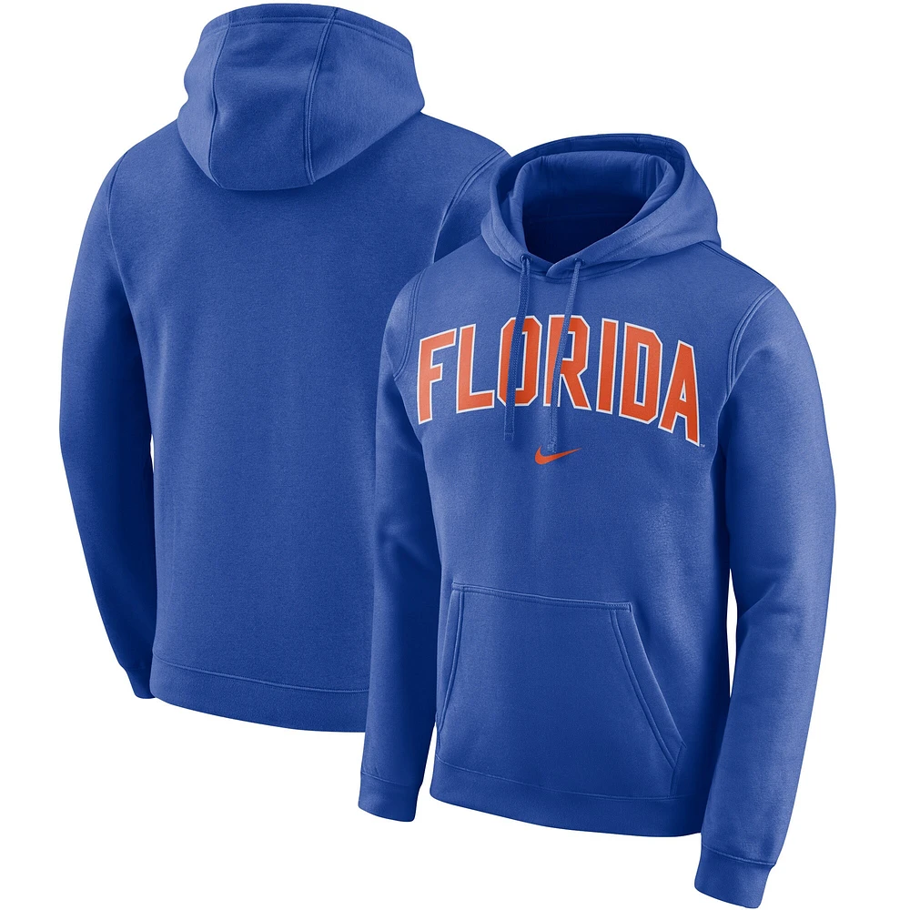 Sweat à capuche en molleton Nike Royal Florida Gators Arch Club pour homme