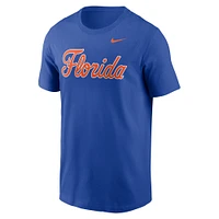Men's Nike Royal Florida Gators Baseball Wordmark T-Shirt