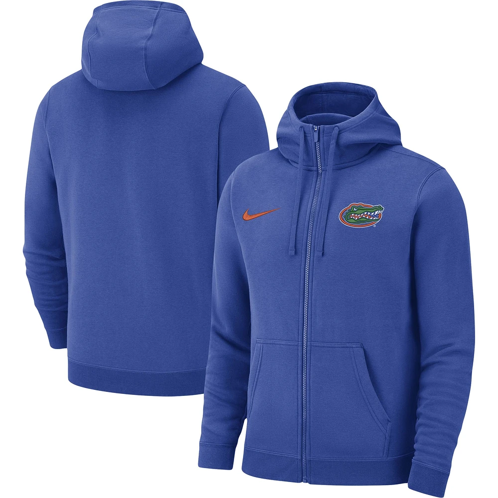 Sweat à capuche entièrement zippé Nike Royal Florida Gators Club pour homme