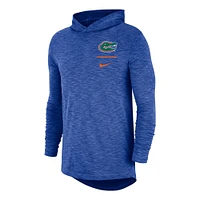 Men's Nike Royal Florida Gators Slub Performance Long Sleeve Hoodie T-Shirt