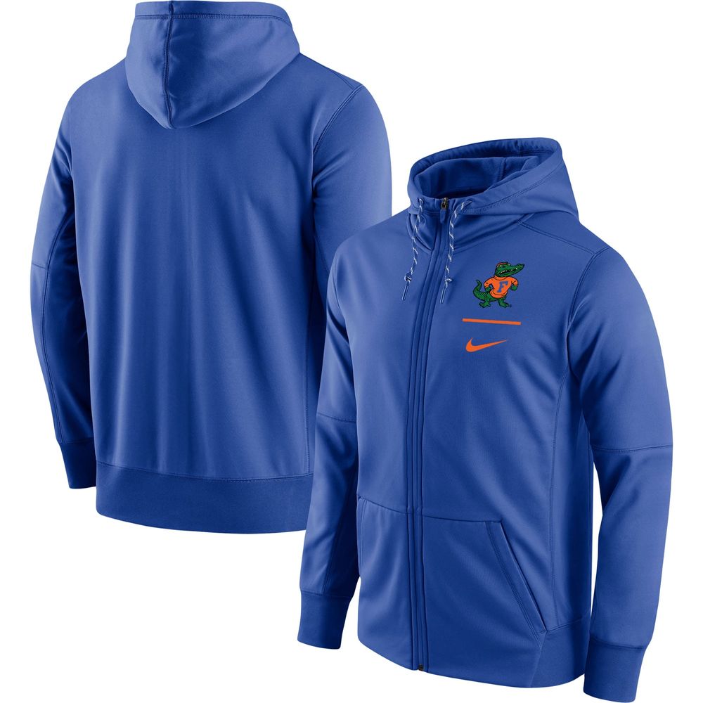 Men's Nike Royal Florida Gators Throwback Alternate Logo Stack Performance Full-Zip Hoodie