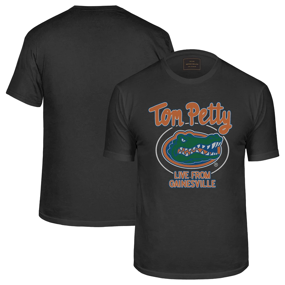 Men's Original Retro Brand Tom Petty Black Florida Gators Label T-Shirt