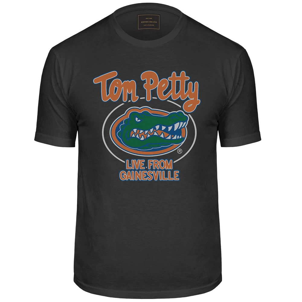 Men's Original Retro Brand Tom Petty Black Florida Gators Label T-Shirt