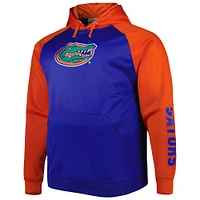Men's Royal Florida Gators Big & Tall Raglan Fleece Pullover Hoodie