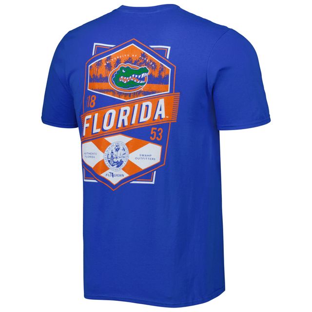 T-shirt à écusson double diamant Royal Florida Gators pour homme