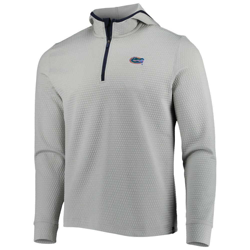 Men's Southern Tide Gray Florida Gators Scuttle Performance Quarter-Zip Hoodie