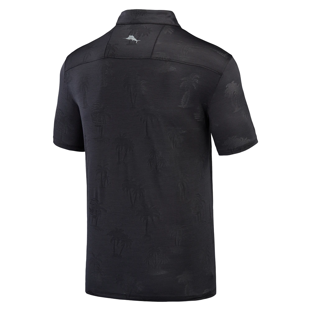 Men's Tommy Bahama Black Florida Gators Sport Palm Coast Palmera IslandZone Polo