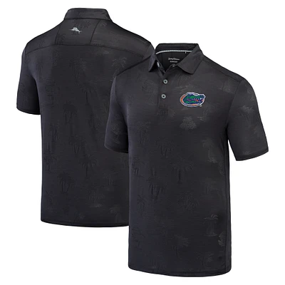 Men's Tommy Bahama Black Florida Gators Sport Palm Coast Palmera IslandZone Polo