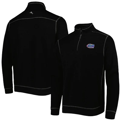 Tommy Bahama pour homme Noir Florida Gators Sport Tobago Bay Tri-Blend Mock Neck Half-Zip Jacket