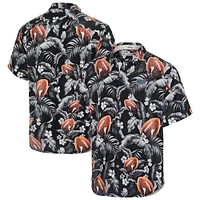 Men's Tommy Bahama Black Florida Gators Veracruz Cay First Down Blooms Button-Up Shirt