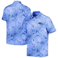 Men's Tommy Bahama Royal Florida Gators Big & Tall Coast Luminescent Fronds IslandZone Button-Up Camp Shirt